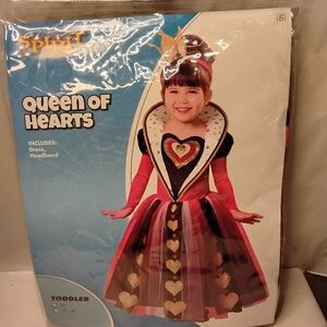 Queen of Hearts Toddler 2 Piece Costume Size 2T